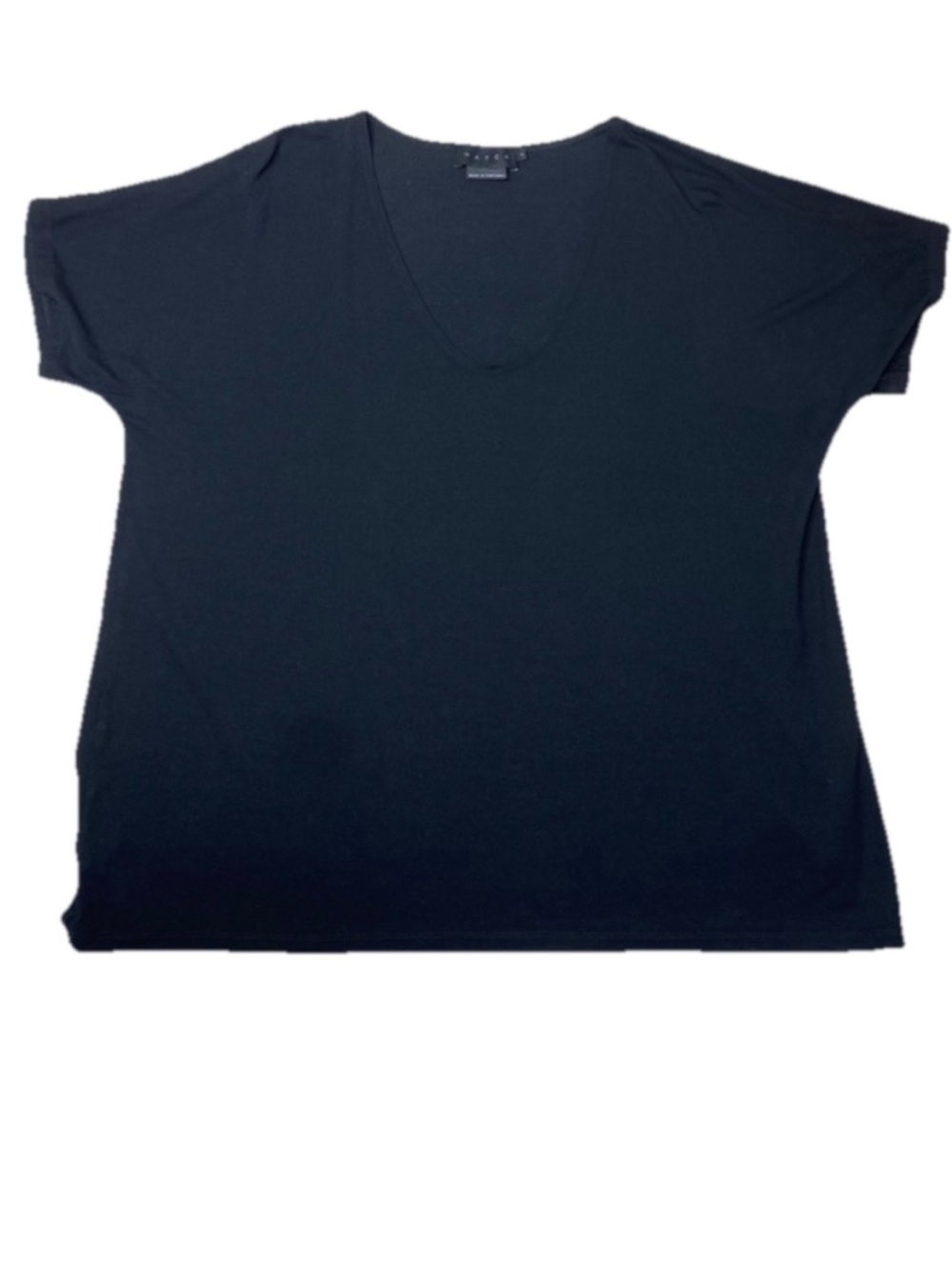 Hatch Women’s Maternity Short Sleeve T-Shirt V Neck Black Size Medium